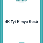 4K Tyt Kımya Kosb