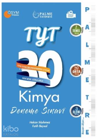 9786052826645 TYT 30 Kimya Deneme Sınavı Palmetre Serisi - Görsel 1