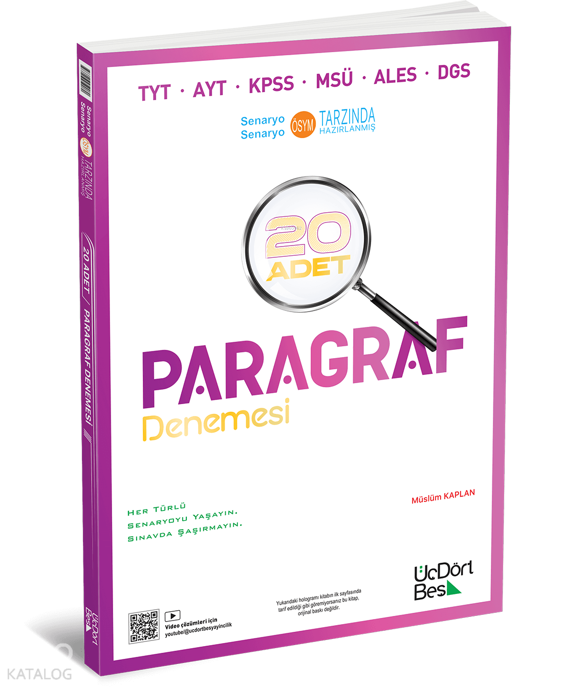 9786056959080 ÜçDörtBeş Yayınları Paragraf 20 Adet Denemesi - Görsel 1