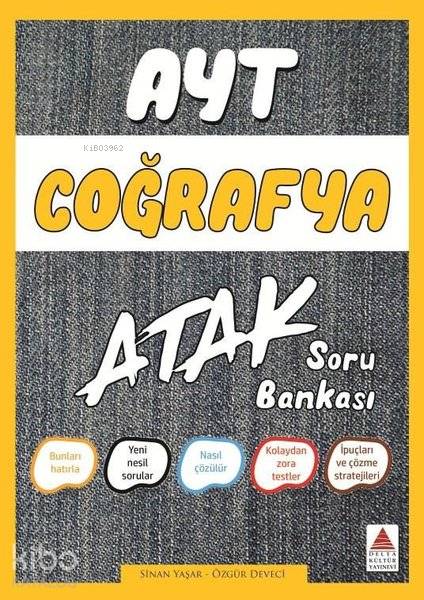 9786057698018 Delta Kültür Yayınları AYT Coğrafya Atak Soru Bankası Delta Kültür - Görsel 1