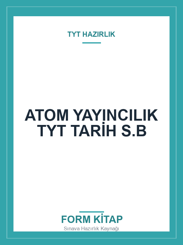ATOM-YAYINCILIK-TYT-TARIH-S.B ATOM YAYINCILIK TYT TARİH S.B - Görsel 1