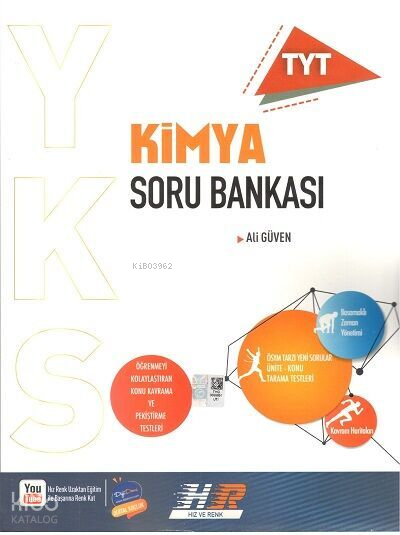 9786257532433 TYT Kimya Soru Bankası Hız ve Renk Yayınları - Görsel 1