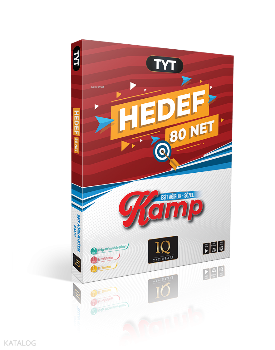 9786259571638-1 IQ Yayınları TYT Hedef 80 Eşit Ağırlık Sözel Kamp - Görsel 1